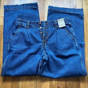 Madewell Super wide leg jeans.